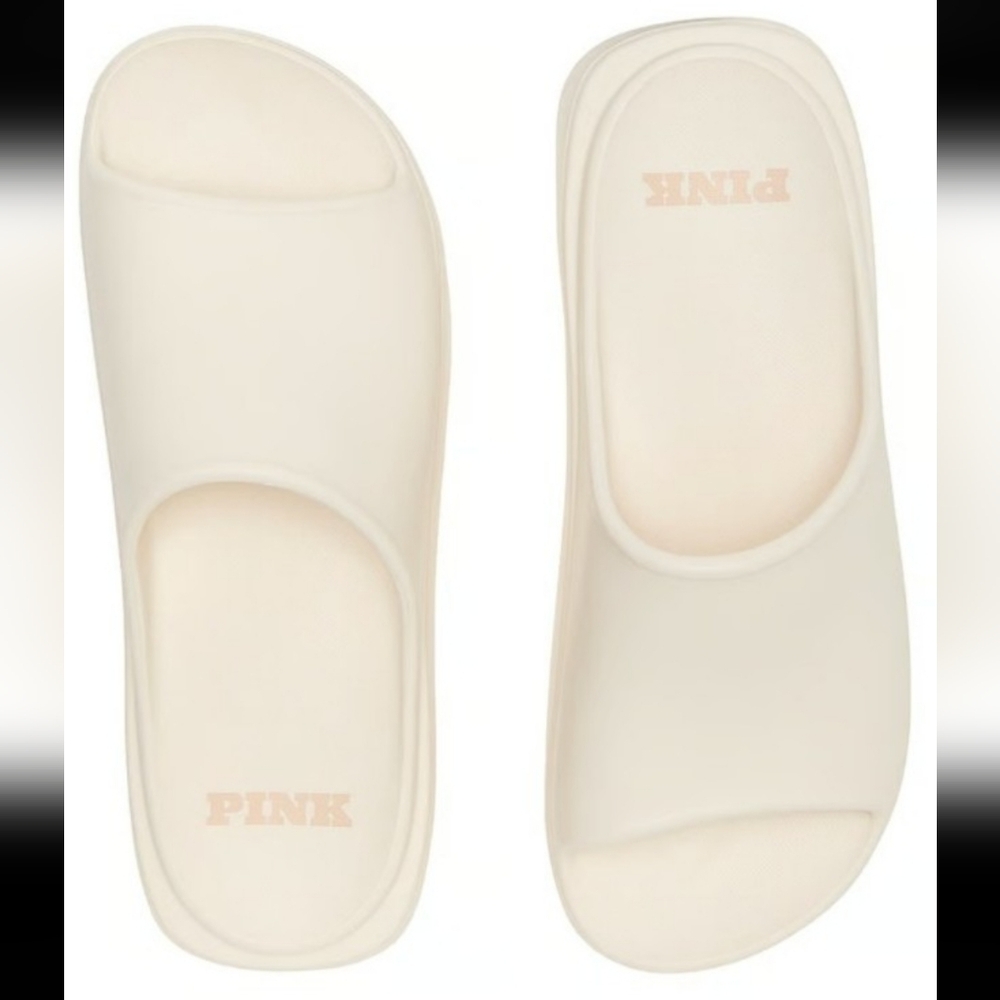 Victoria's Secret Cream Platform Slides